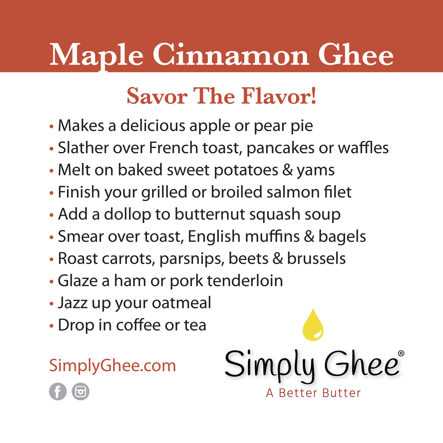 Maple Cinnamon Ghee DIY Mix