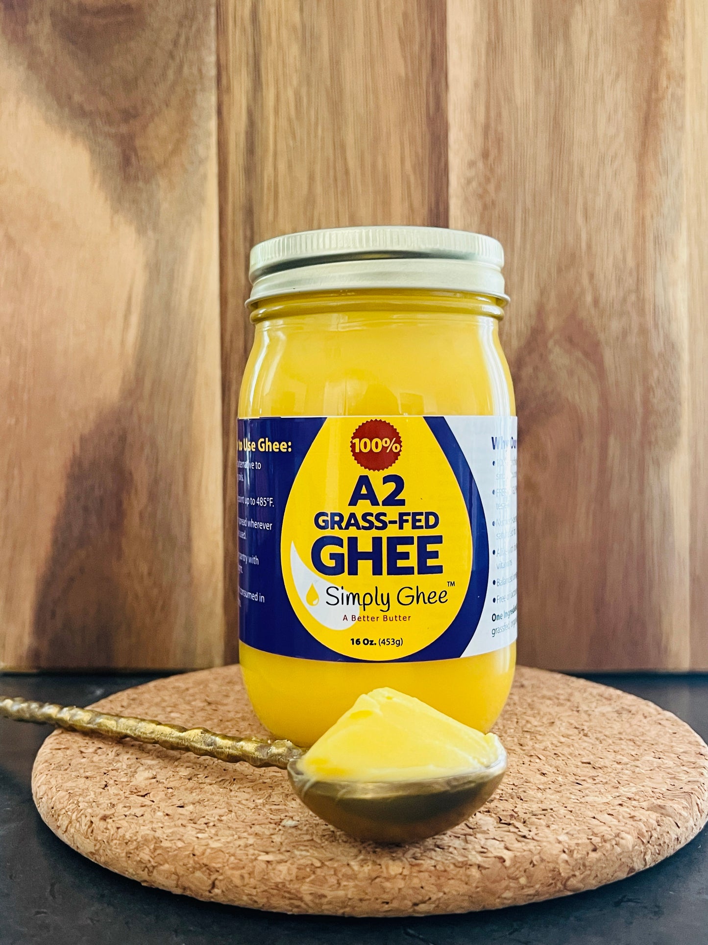 A2 Grassfed Non-GMO Ghee 16oz