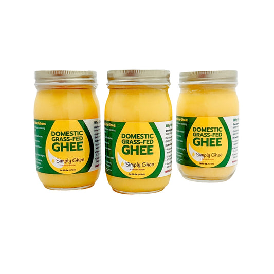 Domestic Grassfed Ghee 16oz - 3 Pack