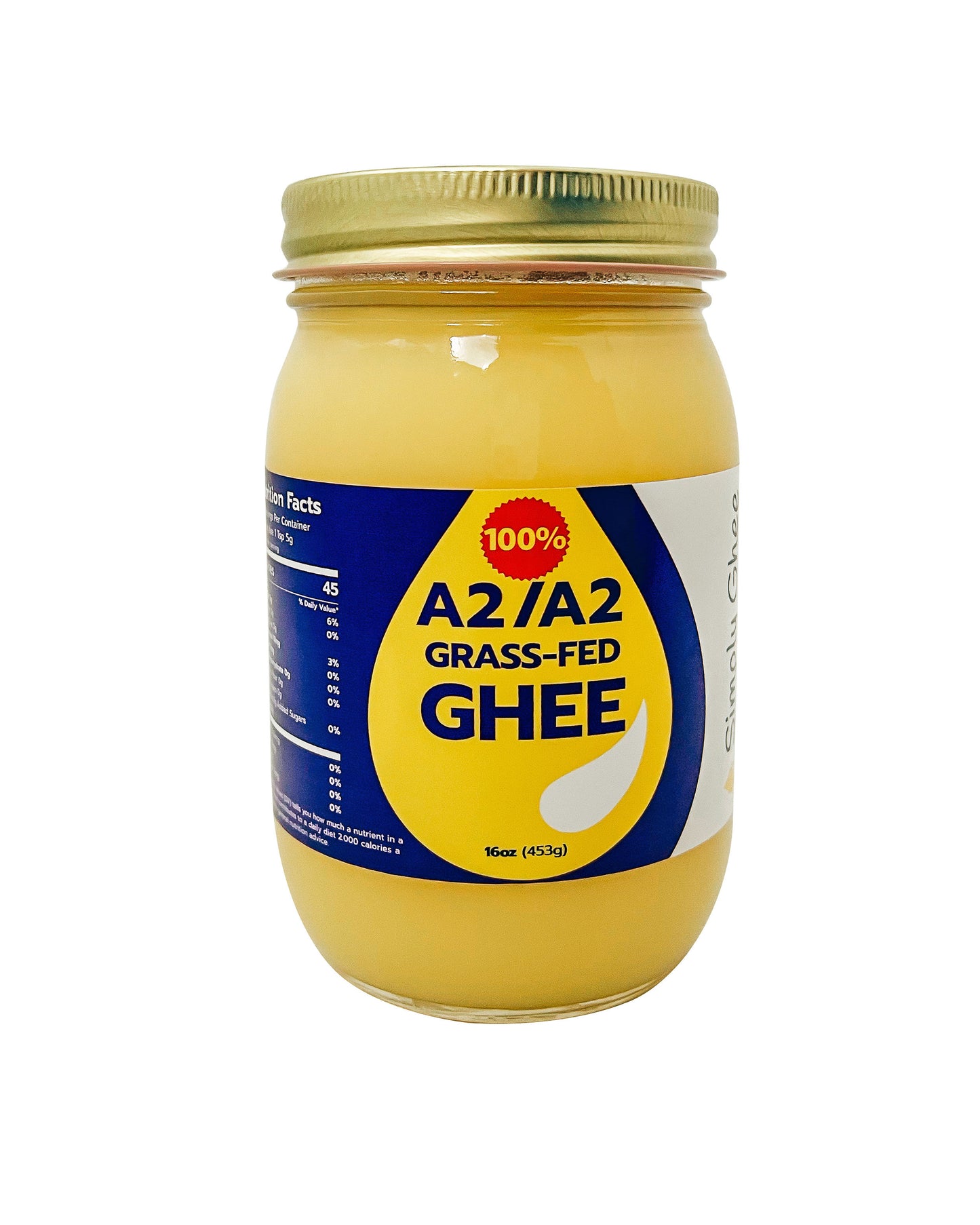 A2/A2 Grassfed Non-GMO Ghee 16oz - Case of 12